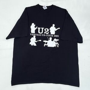Vintage U2 Vertigo 2005 USA Tour T Shirt And Kings Of Leon Size Men’s XL